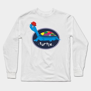 turtle has a shell colors and likes to bring a hat and sunglasses Long Sleeve T-Shirt